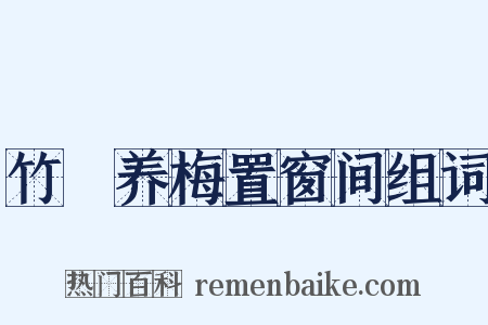 竹筩养梅置窗间组词是什么意思的图片